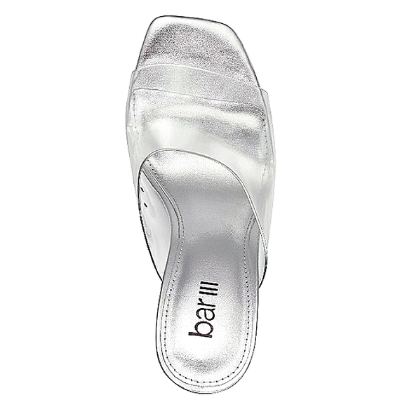 New w/Box Bar III Cherr Clear Vinyl Acrylic Heel Dress Mules/Sandals Size 7.5 - Picture 3 of 7